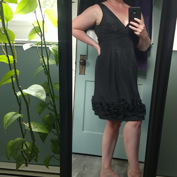 Sexy black taffeta dress size 4 - Picture 9 of 10